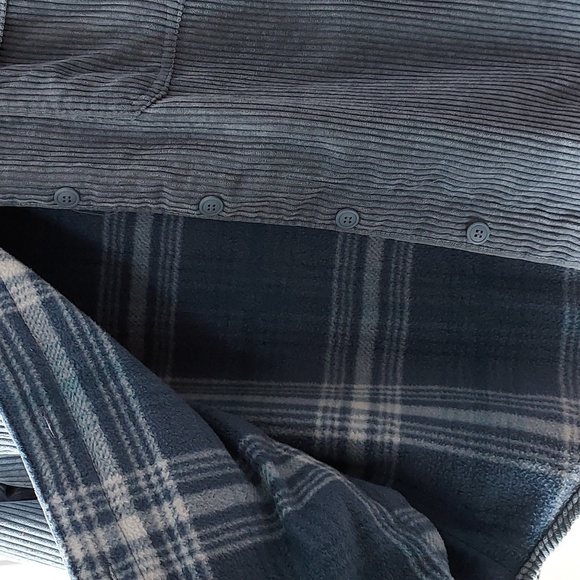 Blue ripped button-up long sleeve jacket with front pockets - Picture 5 of 8